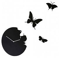 часы настенные черные бабочки butterfly в Москве