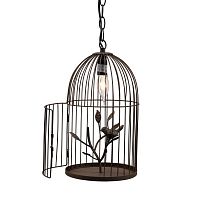 декоративная люстра-клетка gabbia коричневая в Москве