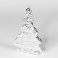 украшение новогоднее на подставке ель серебряная snow tree, 32х19х5 см в Москве