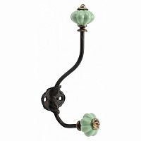 настенный декоративный крючок knobs зеленый в Москве