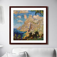 картина: view of monte solaro, capri, 1940г. в Москве